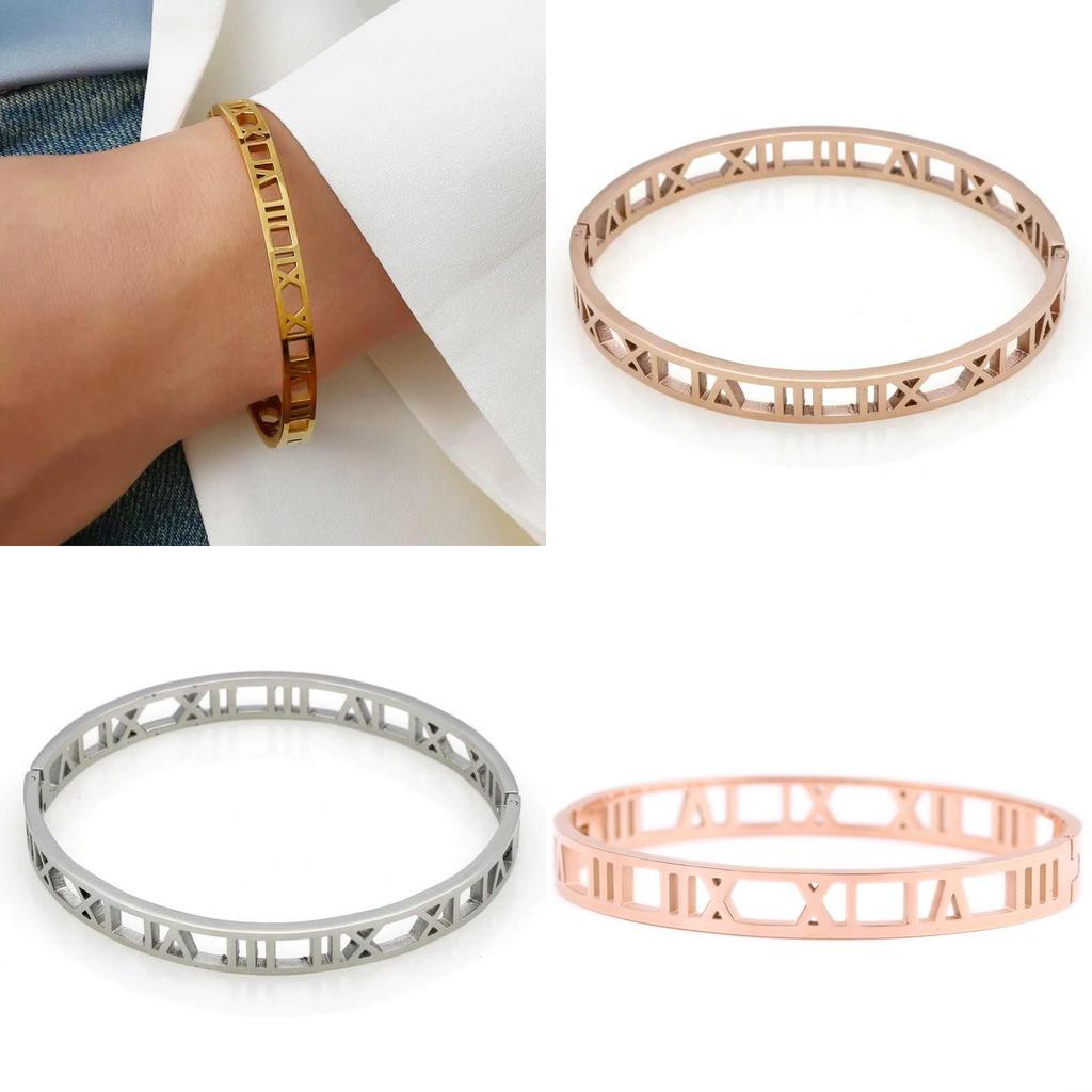 Minimalist Roman Numerals Bracelet For Women And Men Fashion Jewelry