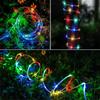 1pc Solar LED String Light 100/200/300 LED Tube Rope String Lights With 8 Modes Outdoor Waterproof For Home Garden Walkway Dceor