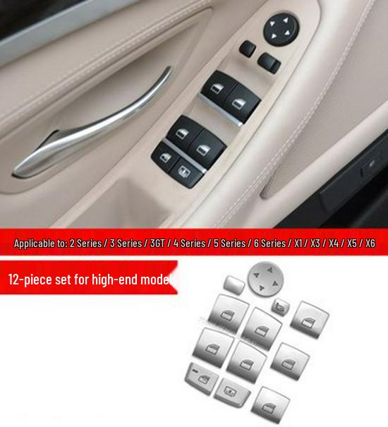 

BMW 1/3/5 Series & X3/X5/X6 Interior Button Decorative Stickers for Window Lift Switches