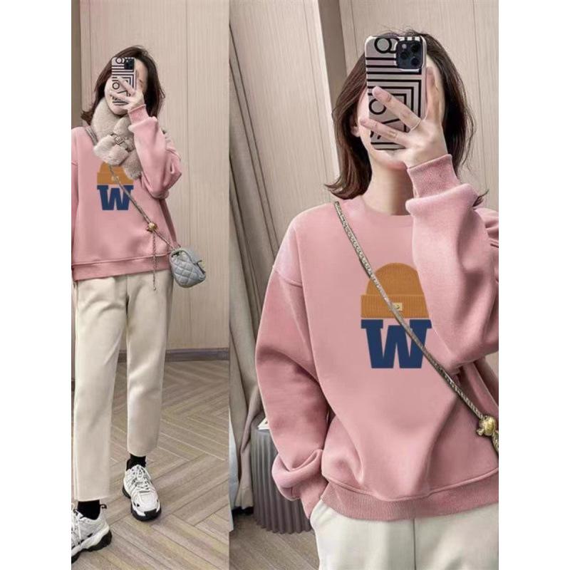 2025 Autumn/Winter Plus Velvet Thick Hoodie: Unisex Fox Cotton, Round Neck, Casual Korean Style