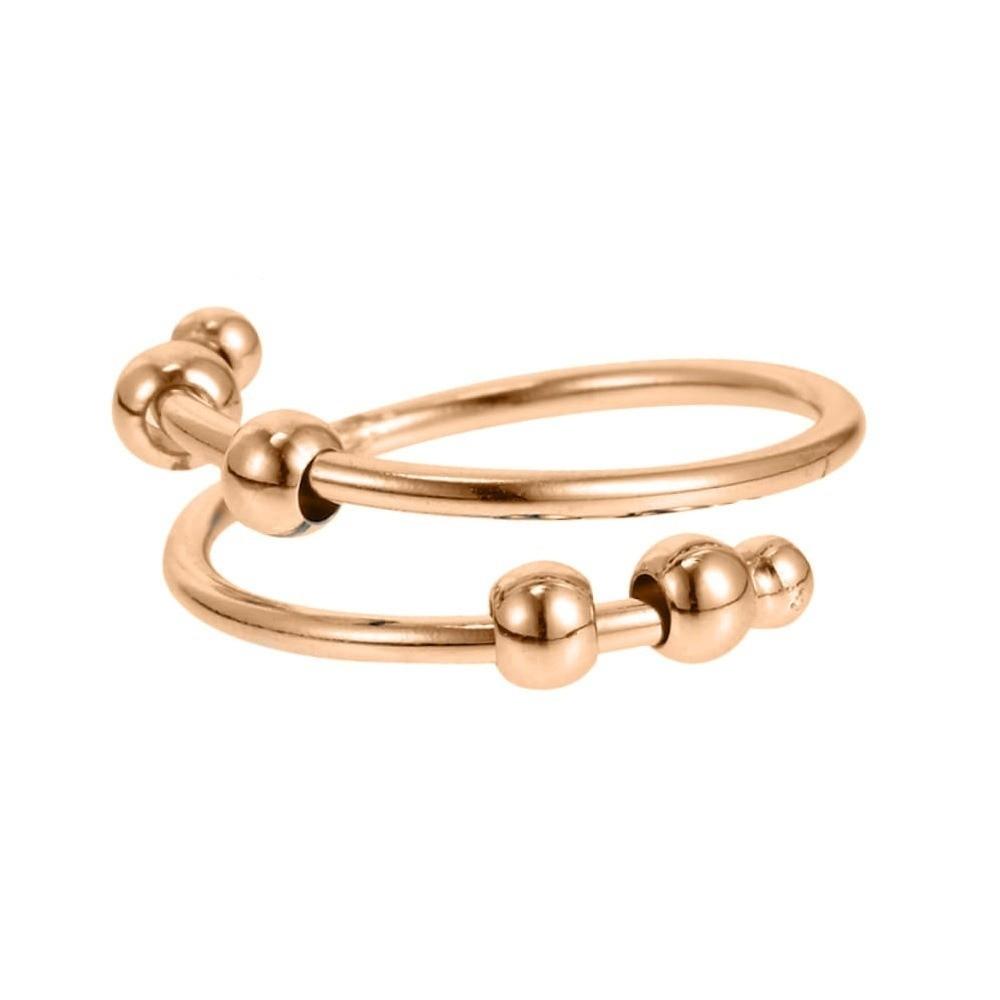 Rotating Freely Spinner Ring Open Design Adjustable Finger Ring Anti Stress Jewelry School