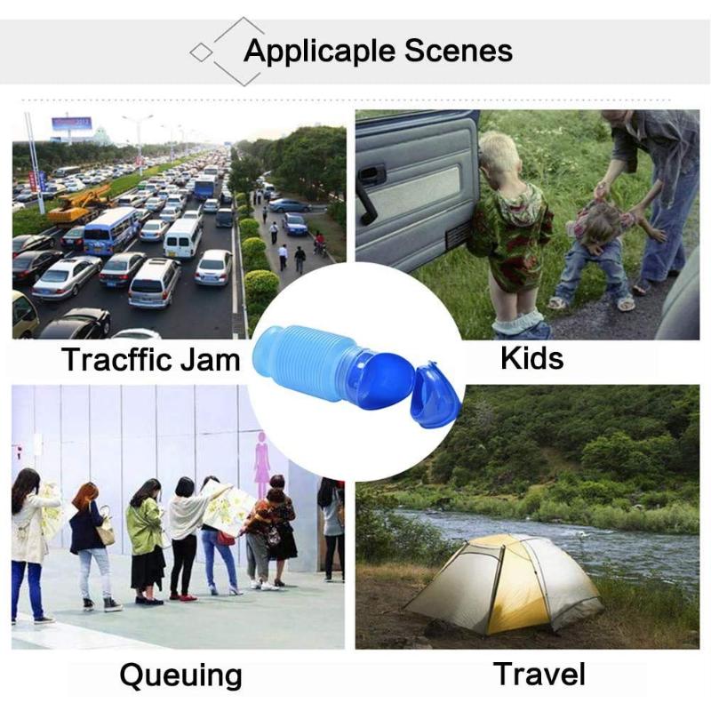 750ML Portable Standing Pee Bottle Shrinkable Adult Urinal Car Travel Outdoor Camping Women Kid Pee Bottle Auto Accessories