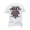 PLUS SIZE "I HATE BEING SEXY" Letter Print Men's Crew Neck Short Sleeve Daily Quick Drying Comfort T-Shirt Workout and Resort
