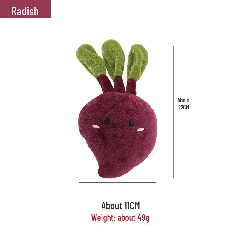 

Interactive Plush Fruit & Vegetable Chew Toys for Dogs - Self-Entertainment & Early Education