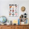 Hijie pirational Motivational God Says I Am Poster Canvas Wall Art for Nursery Home Decor Christian Farm Animals Canvas Print Painting Ready to Hang
