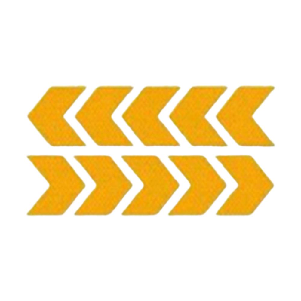 10Pcs Arrow Shaped Reflective Stickers Strong Car Reflective Tape Night Visibility Reflective Arrow Decals Adhesive Warning S