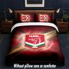 Wales Rugby Design Bed Bedding Set 1 Duvet Cover + 2 Pillowcases Soft Breathable Household Bed Linens