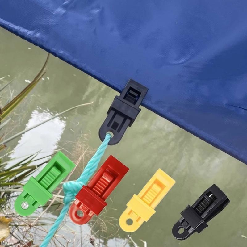 20Pcs Heavy Duty Tarp Clip Lock Grip Clamps Tighten Tent Clip Camping Tarp Fasteners Clip Holder for Cover Awnings