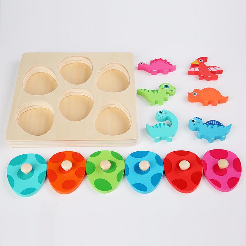 3D Dinosaur Egg Wooden Jigsaw Puzzle - Educational Baby Toys