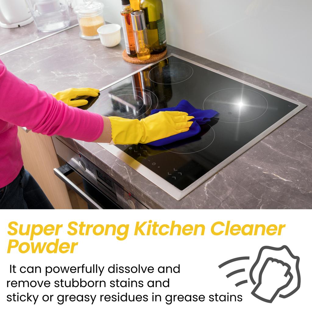Kitchen Cleaning Powder - Heavy Grease Remover, Powerful Stain & Oil Cleaner for Range Hoods
