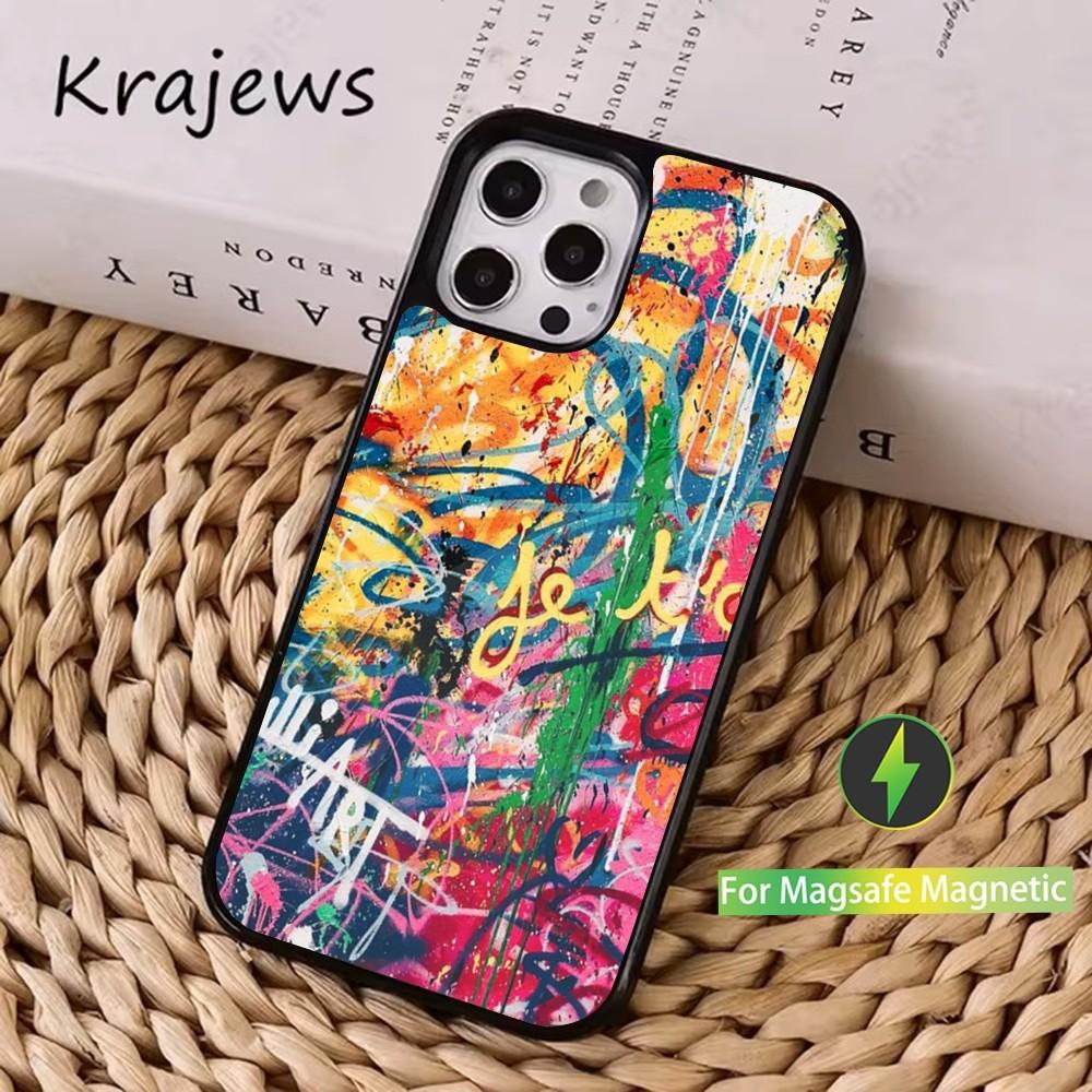 Cool Thing Graffiti Art Phone Case For iPhone 16,15,14,13,12,11,Pro,Max,Plus,Mini, Magsafe,Magnetic Wireless Charging Case