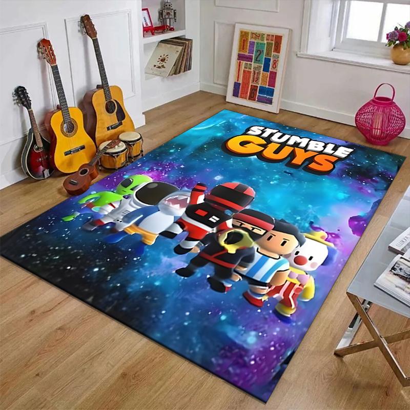 stumble guys Polyester Carpet, Soft Indoor Mat for Office Chair, Living Room, Computer Desk - Decorative Home Office Rug Design