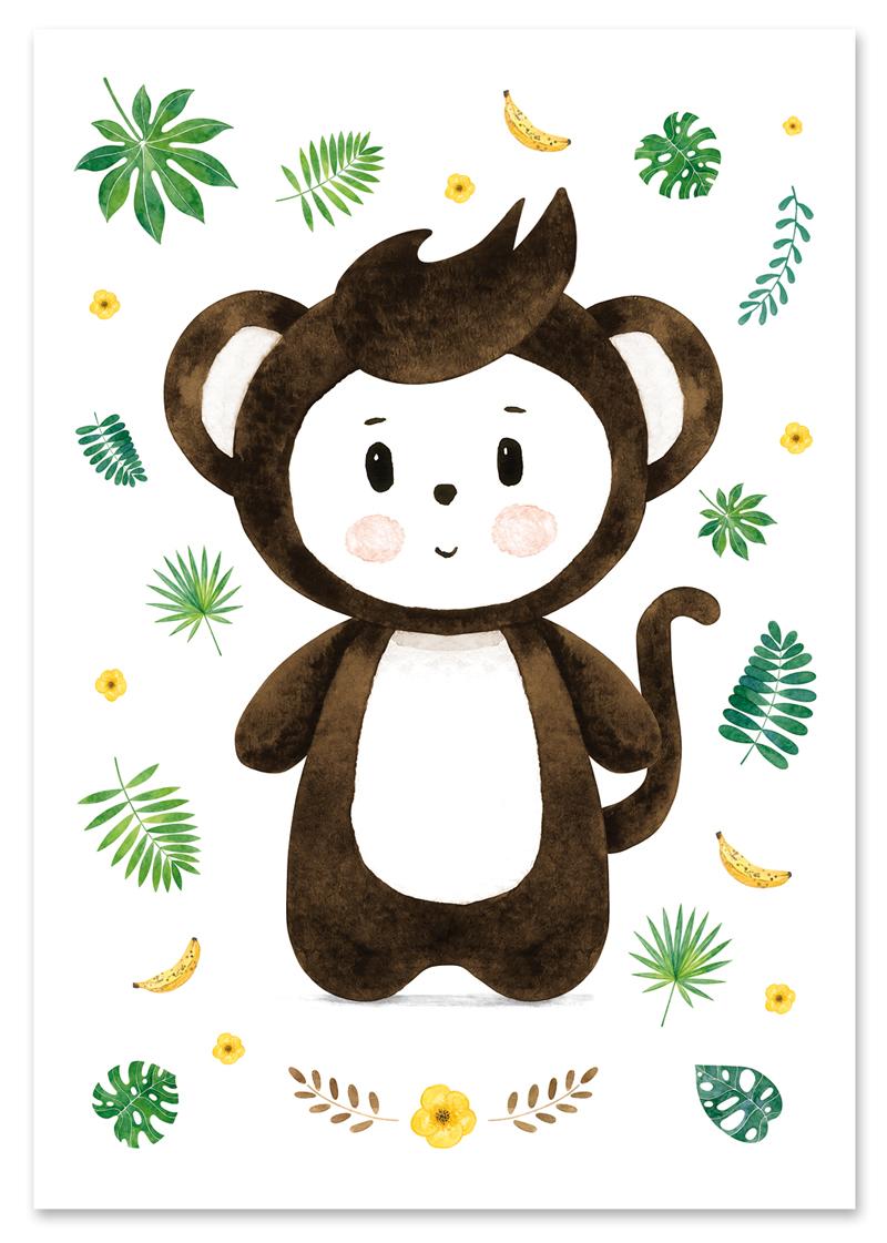

Plakat małpka małpa obrazki dla dzieci 30x40 cm