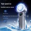 2026 Foldable High-Speed Handheld Fan: 100 Speeds, Ice Pack, USB Charging, Portable Hanging Design for Outdoor Use.
