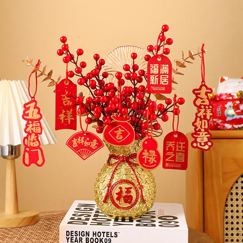 Chinese New Year Tet Decorations  Housewarming Lunar New Year Home Decor Spring Festival Fortune Fruit Hanging Pendant