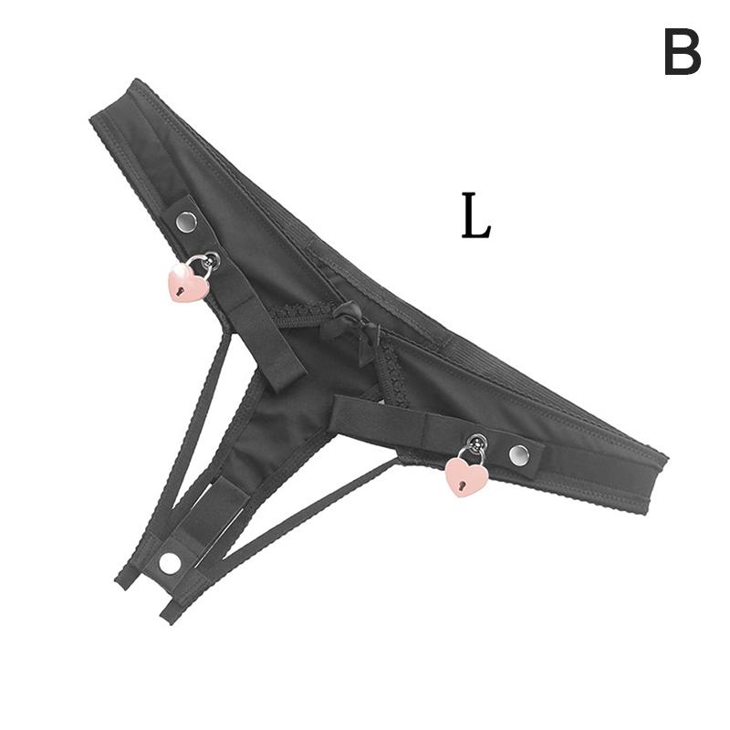 1Pc Anti-Falling Male Chastity Harness with Lockable Thong Panties Sissy Training Penis Ring Belt - Sex Toy for Men