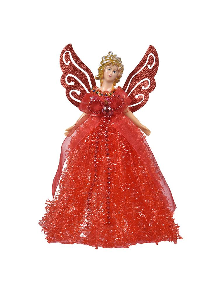 Christmas Angel Tree Topper Pendant Delicate Angel Figurine Ornaments Christmas Tree Decor Festive New Year Party Decoration