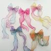 10Yards 4cm Iridescent Fishtail Edge Oganza Ribbon for DIY Headwear Hat Decor Gift Wrapping Craft Accessories Sewing Supplies