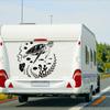 Büyük Kaplumbağa Deniz Altında Kamyon Araba Sticker Çıkartması Seyahat Macera Kamp RV Karavan Karavan Vinil