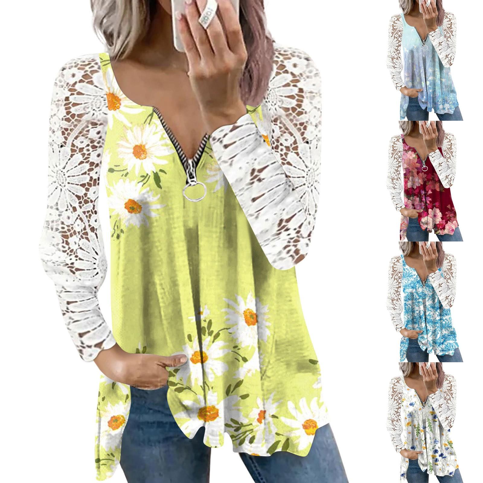 

Женская футболка с принтом и кружевными рукавами, топ с принтом