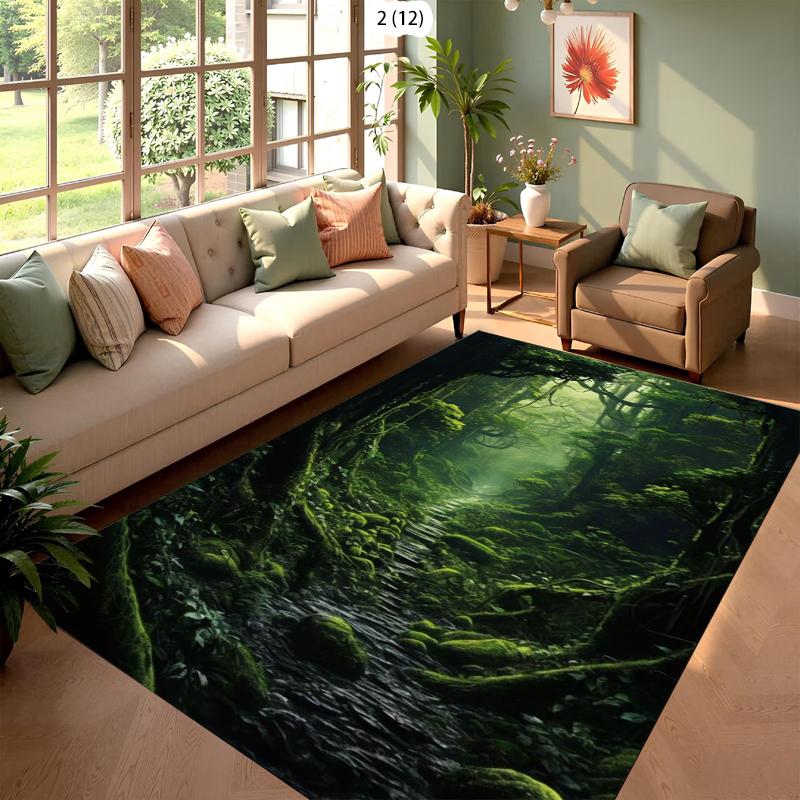 

Dead Wood Forest Mist Printe Rug Carpet Mat Non-Slip for Living Room Bedroom Wilderness Home Decor 40x60cm