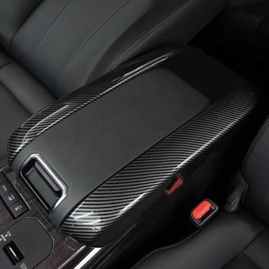 Carbon Fiber Central Storage Box Decor Cover 2pc For Toyota -2025 Highlander