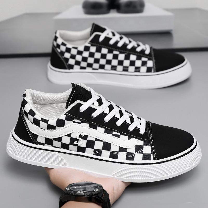 

Весенне-осенняя мужская обувь классические низкие парусиновые кеды мужские ученики средней школы повседневные универсальные кеды для скейтборда пара модная обувь 44