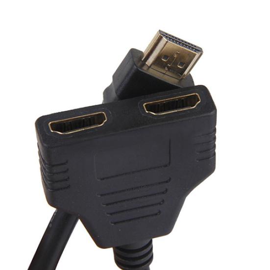 1080P HDMI-compatible Port Male To 2 Female 1 In 2 Out Splitter Cable Adapter Converter