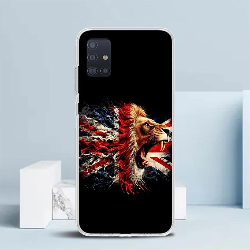 Union Jack England UK Flag Soft Cover for Samsung Galaxy A12 A22 A32 A52 A72 A02S Phone Case Note 20 Ultra 10 S10 Plus A51 A71 A