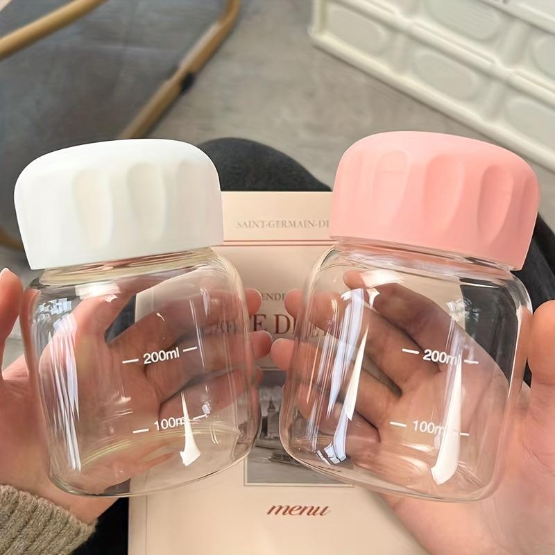 10,2 Unzen Mini-Wasserflasche, Kunststoff, durchsichtiger Milchbecher, tragbare, wiederverwendbare Trinkbecher, Sommer-Trinkgeschirr, Reise, Outdoor, Geburtstagsgeschenke