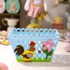 Holiday Gift Bag Features a Colorful Rooster Versatiled Storage Basket for Eggs and Candy for Parties Decoration