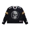 Mens Long Sleeve T Shirt Loose Fit Streetwear Hip Hop Casual Mesh Jersey 2025