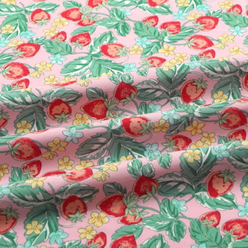 

100x150cm Sweet Floral Print Pure Cotton Cloth Poplin Fabric Handmade Sewing Dress Material DIY Making Dress Clothing Supplies 100x150cm