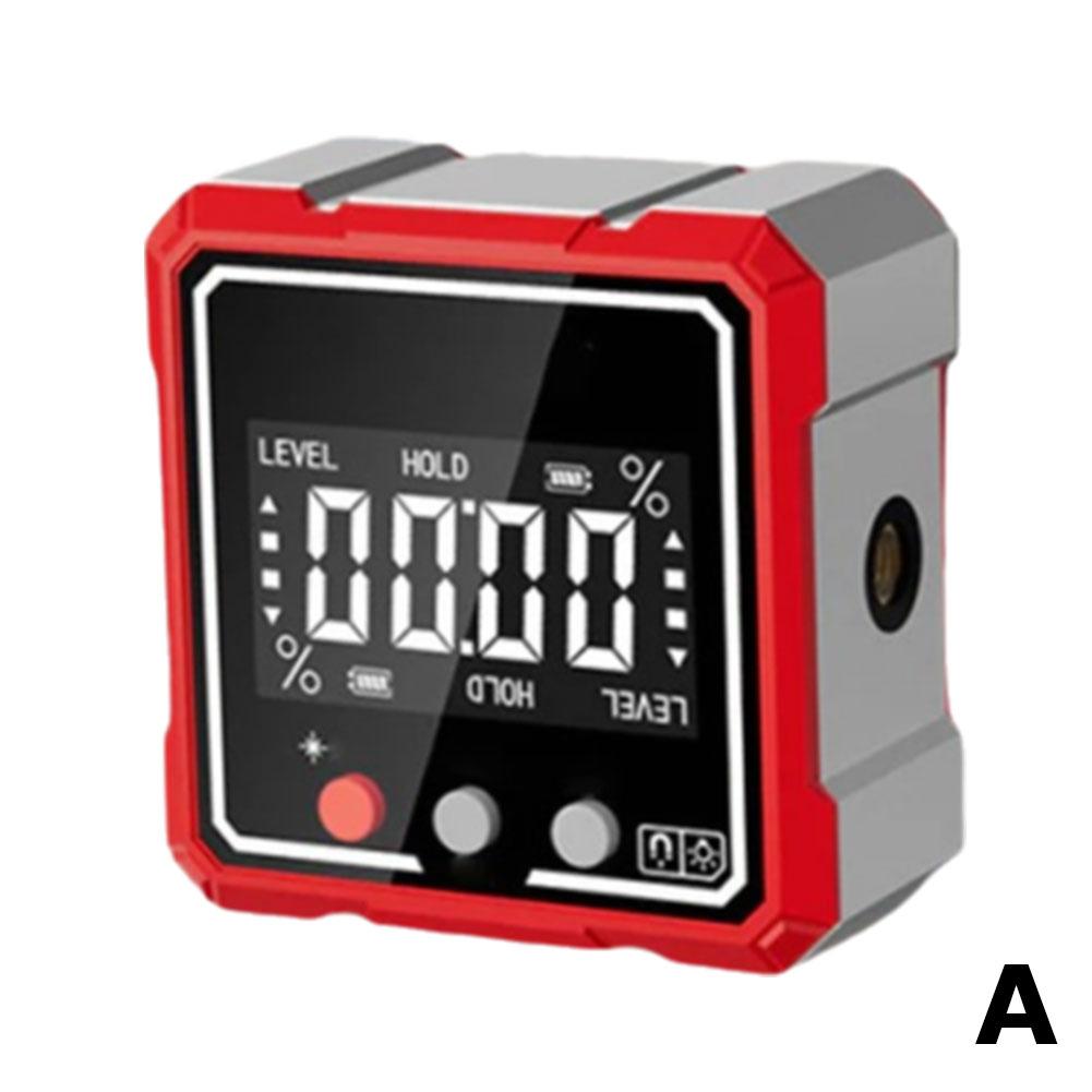 

Tiltmeter Magnetic Digital Display Laser Tilt Box Electronic Angle Ruler with Magnetic Specifications Slope Level Gauging Tool червоний