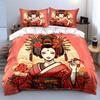 Traditional Geisha Art Set Soft Skin-Friendly Bedding Set Includes 1 Duvet Cover And 2 Pillowcase, Gift