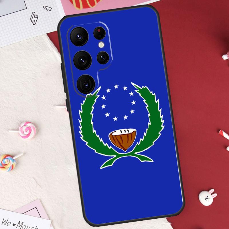 Pohnpei Ponape Flag Case For Samsung Galaxy S26 Ultra S23 S22 S21 S20 S24 S25 Ultra S10 Plus S25 FE Cover Shell