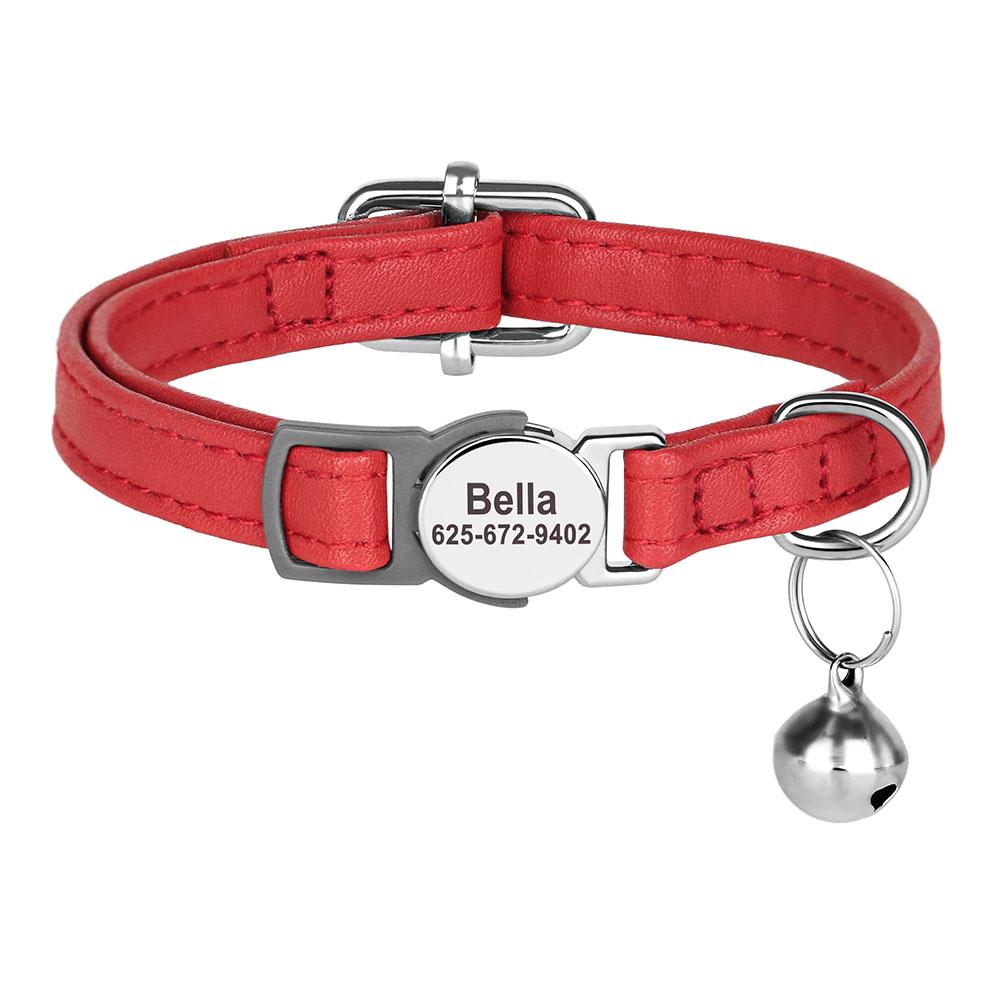 Personalized Cat Collar Adjustable Small Dog Kitten Collars Free Custom Pet Puppy ID Name Necklace Collars Anti-lost for Cats