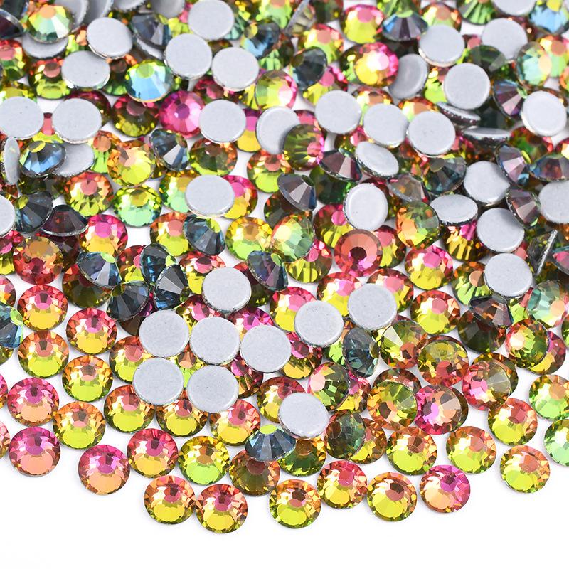 Kristallglas Flachboden Hot Drill Bekleidungszubehör Schmuckzubehör Aufkleber Strass Diy Zubehör Klebe Hot Drill Imitation Österreichischer