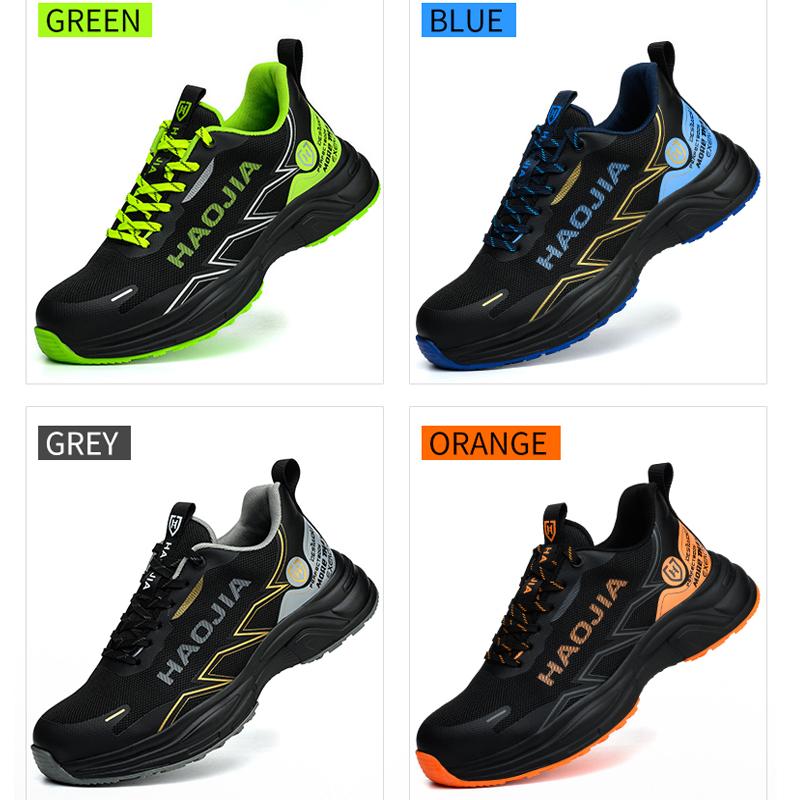 Non-Slip Safety Shoes Men Anti-Smash Steel Toe Shoes Anti Puncture Work Sneakers Indestructible Shoes Casual Protection Shoes
