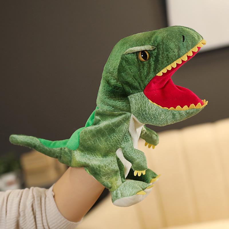 Cute Dinosaur Children's Finger Dolls Can Move And Open Their Mouths Hand Puppets Telling Learning Funny Accompany Toy Gift