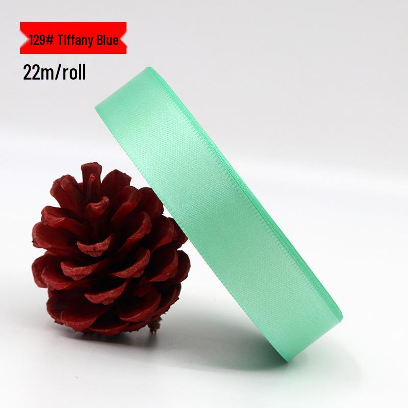 2.5cm Polyester Woven Ribbon for Flower Gift Packaging, Wedding Cakes, and Decorations in Silk Colors