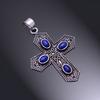 Lapis Lazuli Gemstone Handmade 925 Sterling Silver Pendant 3" K5t15