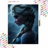 Disney Diamond Art Painting Kit – Elsa Crying In Rain Scene, Sparkling Craft, Home Wall Decor, Handmade Gift