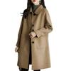 Women's 2025 Autumn/Winter Woolen Coat - Small, Thick, Korean Style, Loose Fit, Mid-Length