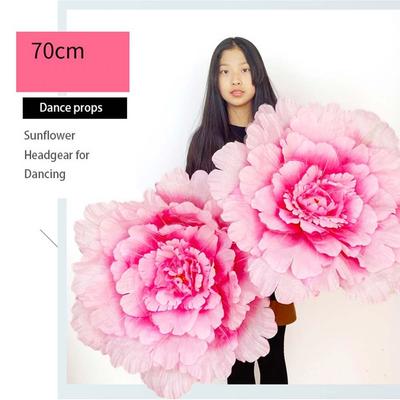 Rose Red Color Hand Flower Hand - Flower The Simulation Flower Artificial Flowers Dancing Props 30/40/50cm Peony