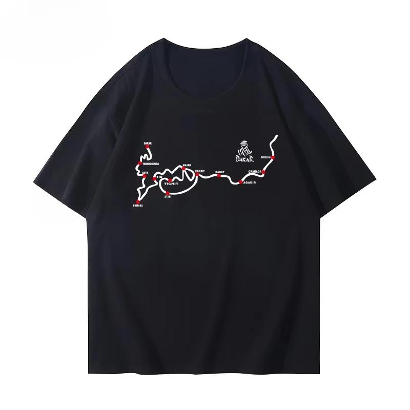 Dakar Rally Short Sleeve Cotton T-shirt 2025 Summer High-end Men Women Casual T-shirt Fashion Streetwear Outdoor Soft Top Tees