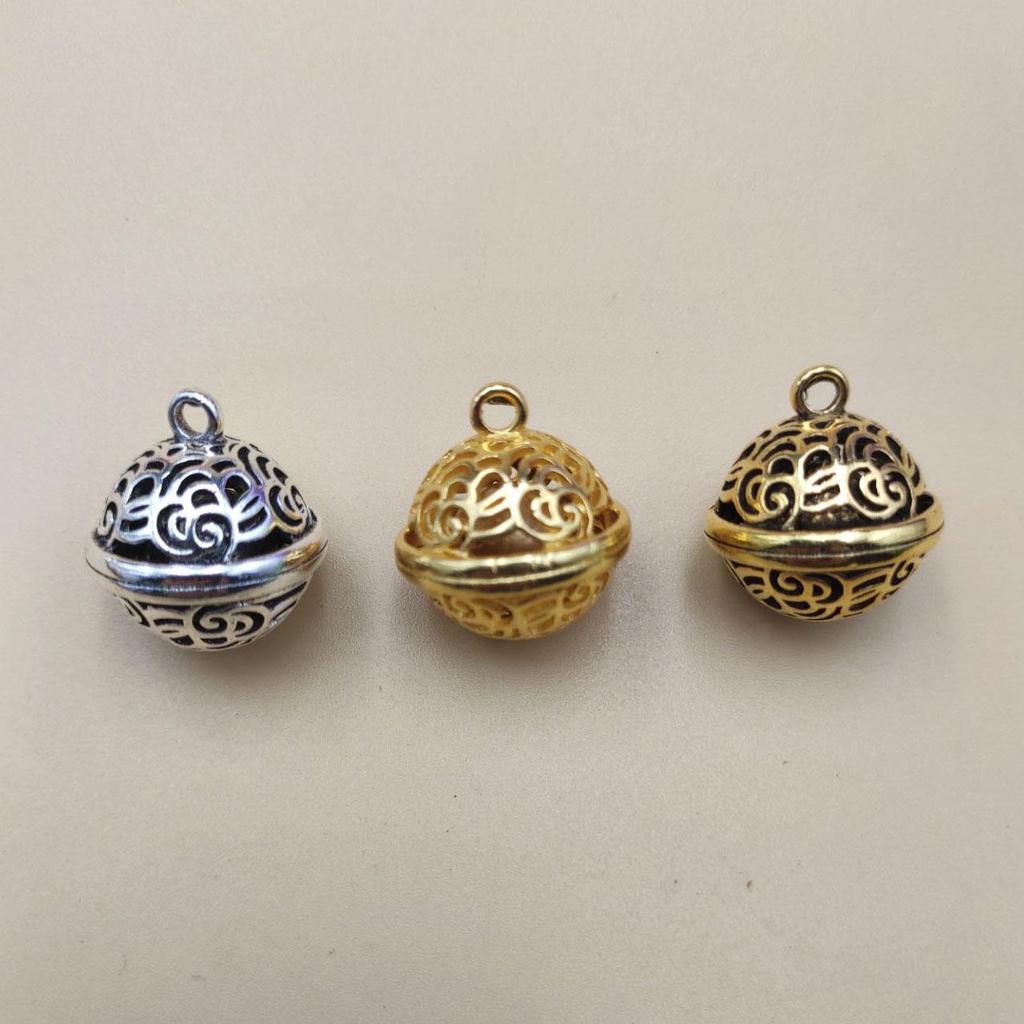 Hua Qian Gu Large Hollow Bell Pendant for DIY Ancient Style Bracelet/Necklace - Medium Size Accessories