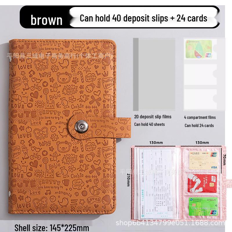A6 Password Lock Color-Changing Leather Macaron Budget Diary with Floral Pattern Money Box