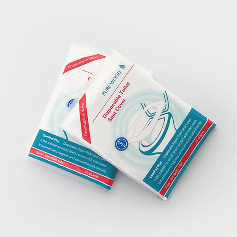 

50 шт одноразовый чехол для сиденья унитаза портативный дорожный кемпинг отель ванная комната разлагаемый водонепроницаемый туалет коврик аксессуары