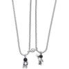 Caiyao 2Pcs Stainless Steel Mutual Attraction Couples Matching Spaceman Pendant Necklace Astronaut Promise Necklace for Women Men Friends Him Her